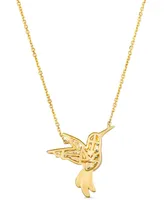 Le Vian Multicolor Diamond Hummingbird 19" Pendant Necklace (3/8 ct. t.w.) in 14k Gold