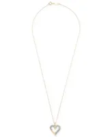 Diamond Open Heart 18" Pendant Necklace (1/2 ct. t.w.) , Created for Macy's