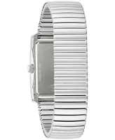 Caravelle designed by Bulova Men's Dress Stainless Steel Expansion Bracelet Watch 30mm - Silver