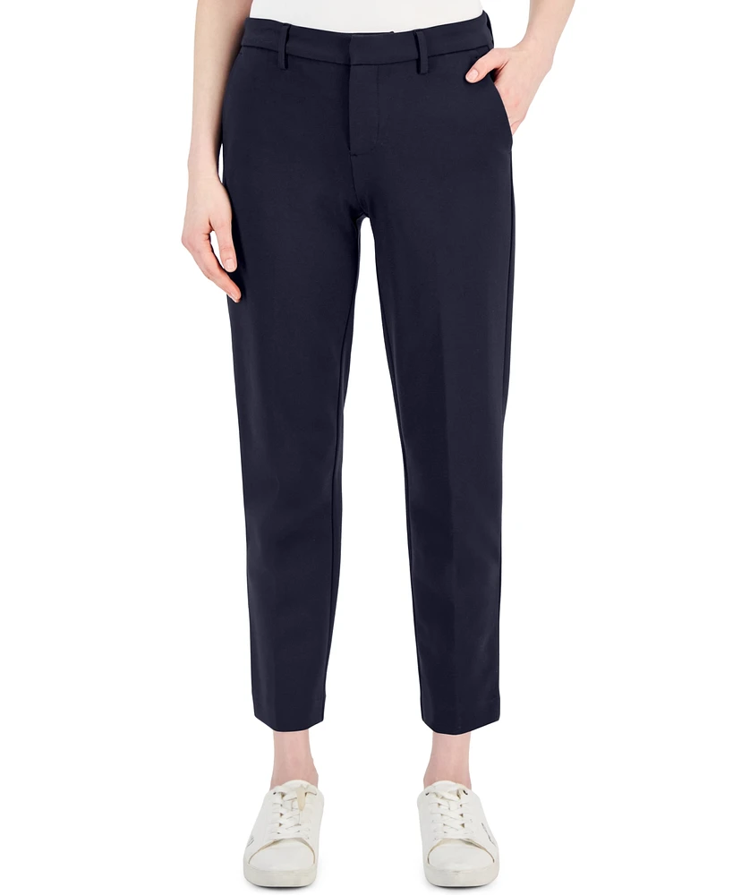 Tommy Hilfiger Women's Th Flex Straight-Leg Ankle Ponte Pants