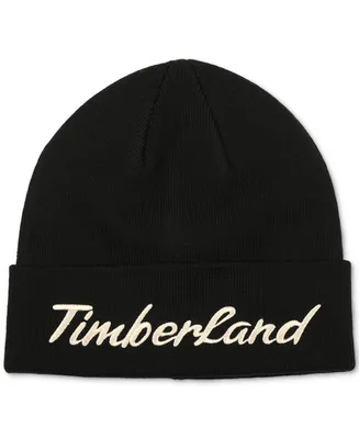 Timberland Men's Cuffed Embroidered Logo Beanie