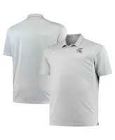 Men's Nike Heathered Gray Michigan State Spartans Big and Tall Performance Polo Shirt