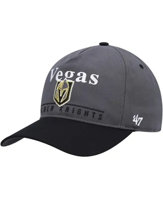 Men's '47 Brand Charcoal, Black Vegas Golden Knights Super Hitch Adjustable Snapback Hat