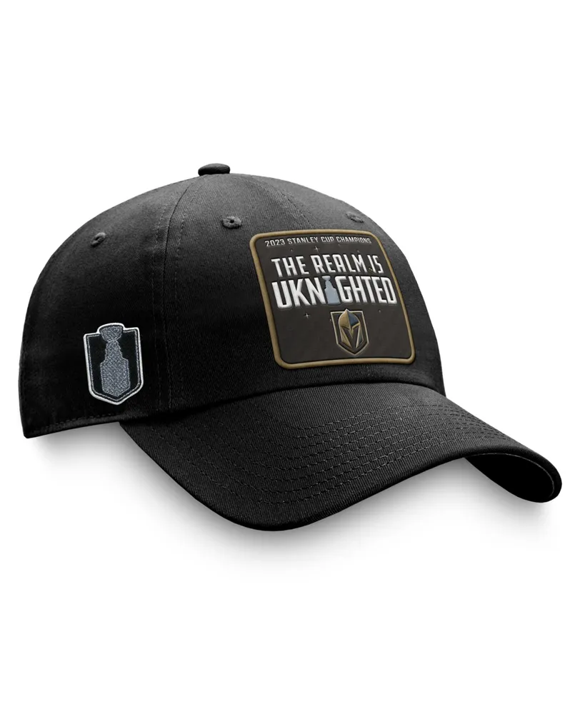 Men's Fanatics Black Vegas Golden Knights 2023 Stanley Cup Champions Core Patch Unstructured Adjustable Hat