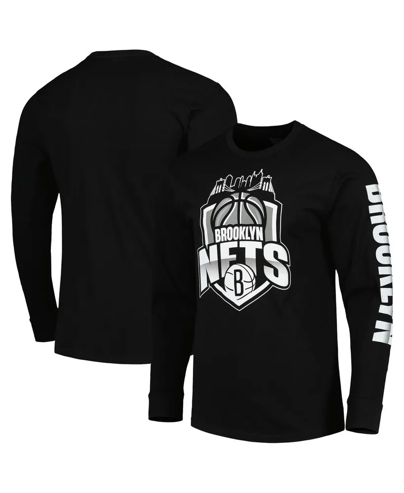 Stadium Essentials Men's and Women's Stadium Essentials Black Brooklyn Nets  Nba Crest Long Sleeve T-shirt