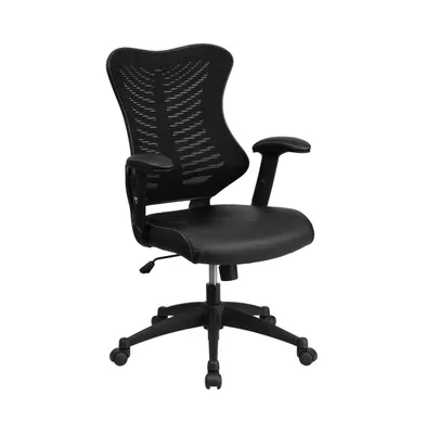 Emma+Oliver High Back Designer Mesh Executive Ergonomic Office Chair W/ Adjustable Arms