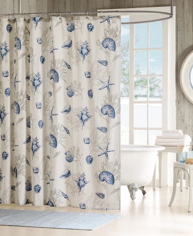 Madison Park Bayside Seashell Shower Curtain, 72" x 72"