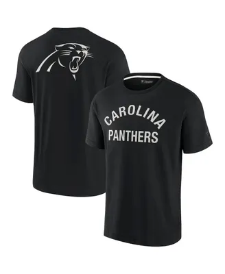 Men's and Women's Fanatics Signature Black Carolina Panthers Super Soft Short Sleeve T-shirt
