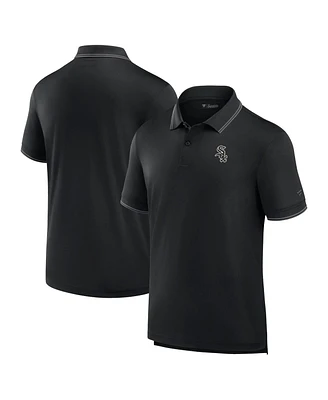 Men's Fanatics Signature Black Chicago White Sox Pique Polo Shirt