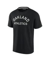 Men's and Women's Fanatics Signature Black Oakland Athletics Super Soft Short Sleeve T-shirt