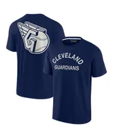 Men's and Women's Fanatics Signature Navy Cleveland Guardians Super Soft Short Sleeve T-shirt