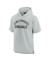 Men's and Women's Fanatics Signature Gray Cincinnati Bengals Super Soft Fleece Short Sleeve Hoodie