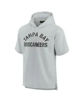 Men's and Women's Fanatics Signature Gray Tampa Bay Buccaneers Super Soft Fleece Short Sleeve Hoodie