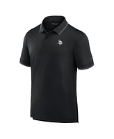 Men's Fanatics Signature Black Minnesota Vikings Pique Polo Shirt