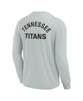 Men's and Women's Fanatics Signature Gray Tennessee Titans Super Soft Long Sleeve T-shirt