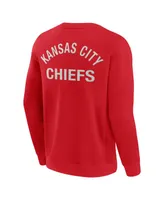 Men's and Women's Fanatics Signature Red Kansas City Chiefs Super Soft Pullover Crew Sweatshirt