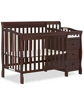 Dream on Me Baby Jayden 4-in-1 Mini Convertible Crib And Changer, Steel Grey