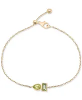 Audrey by Aurate Peridot (3/8 ct. t.w.) & Green Tourmaline (1/3 ct. t.w.) Link Bracelet in Gold Vermeil, Created for Macy's