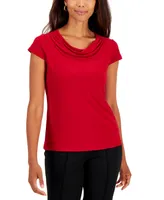 Kasper Petite Cowl-Neck Top