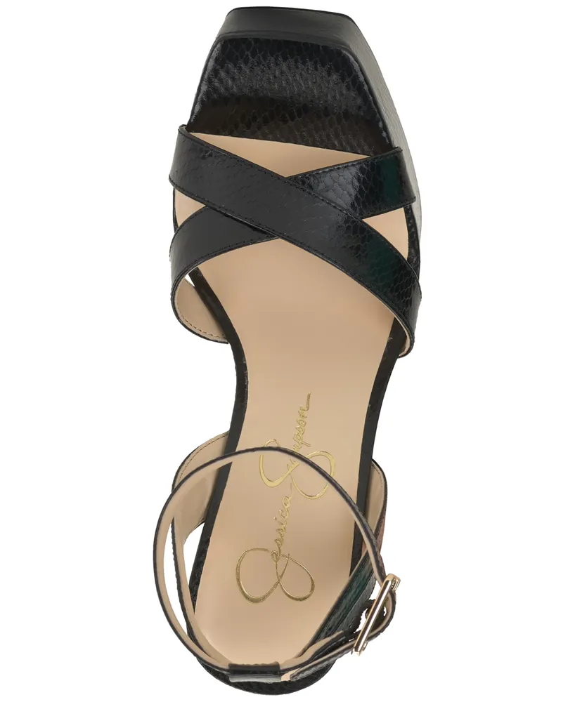 Jessica Simpson Women's Beasley Ankle-Strap Platform Dress Sandals