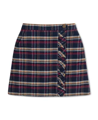 Hope & Henry Toddler Girls Flannel Pull-On Ruffle Skirt