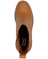 Toms Women's Rya Lug Sole Block Heel Platform Booties