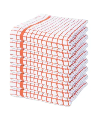 Sloppy Chef Classic Checkered Dishcloths (Pack of 8), 100% Cotton. Color Options, 13x13 in.