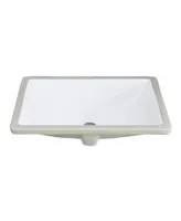 Simplie Fun Rectangular Undermount Bathroom Sink With Overflow