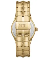Diesel Men's Vert Quartz Three Hand Date Gold-Tone Stainless Steel Watch 44mm