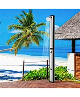 7.2 Ft 9.3 Gallon Solar Heated Shower w/ Adjustable Head & Foot Tap Spigot