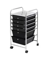 Costway 6 Drawer Rolling Storage Cart Scrapbook Paper Office Organizer