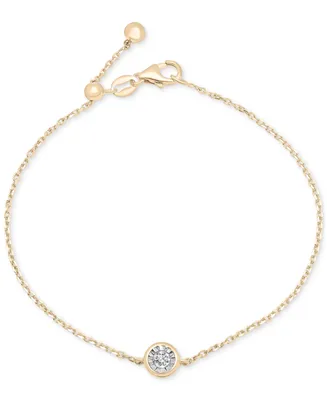 Audrey by Aurate Diamond Miracle Plate Bezel Link Bracelet (1/10 ct. t.w.) in Gold Vermeil, Created for Macy's
