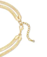 On 34th Gold-Tone 2-Row Chain Necklace, 16" to 17" + 2" extender, Created for Macy's