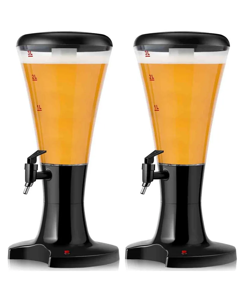 Beer Tower Dispenser Beverage Dispenser Drink Dispenser 3L LED