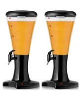 Costway Set of 2 Cold Draft Beer Tower Dispenser 3L Plastic w/Led Lights New