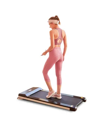Simplie Fun Portable Treadmill Under Desk Walking Pad Flat Slim Treadmill With Led Display & Sport App