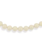 Bling Jewelry Plain Simple Smooth Classic Sand Light Bead Natural Jasper Round 10MM Bead Strand Necklace For Women Silver Plated Toggle Clasp Inch