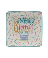 Certified International Lolita Birthday Bash 4 Piece Canape Plate Square