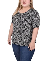 Ny Collection Plus Short Sleeve Balloon Top