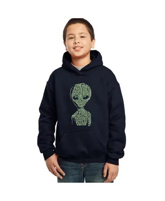 Big Boy's Word Art Hooded Sweatshirt - Alien