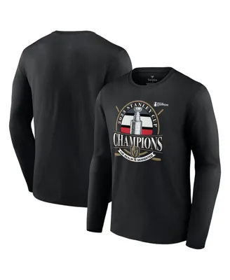 Men's Fanatics Black Vegas Golden Knights 2023 Stanley Cup Champions Rally Cry Long Sleeve T-shirt