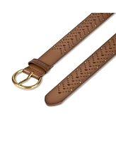 Levi's Women's Studded Fully Adjustable Perforated Leather Belt