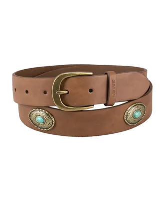 Levi's Women's Western Turquoise Concho Embellished Belt