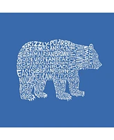 La Pop Art Boys Word Art Long Sleeve - Bear Species