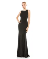 Women's Ieena Embellished Neck Trumpet Gown