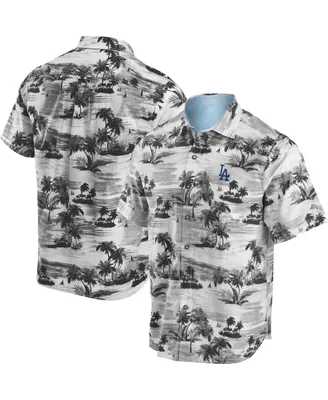 Men's Tommy Bahama Black Los Angeles Dodgers Tropical Horizons Button-Up Shirt