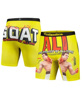 Men's Contenders Clothing Yellow Muhammad Ali The Greatest Boxer Briefs