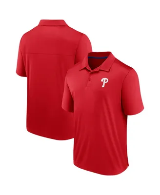 Men's Fanatics Red Philadelphia Phillies Hands Down Polo Shirt