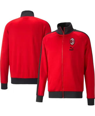 Men's Puma Red Ac Milan ftblHeritage T7 Raglan Full-Zip Track Jacket