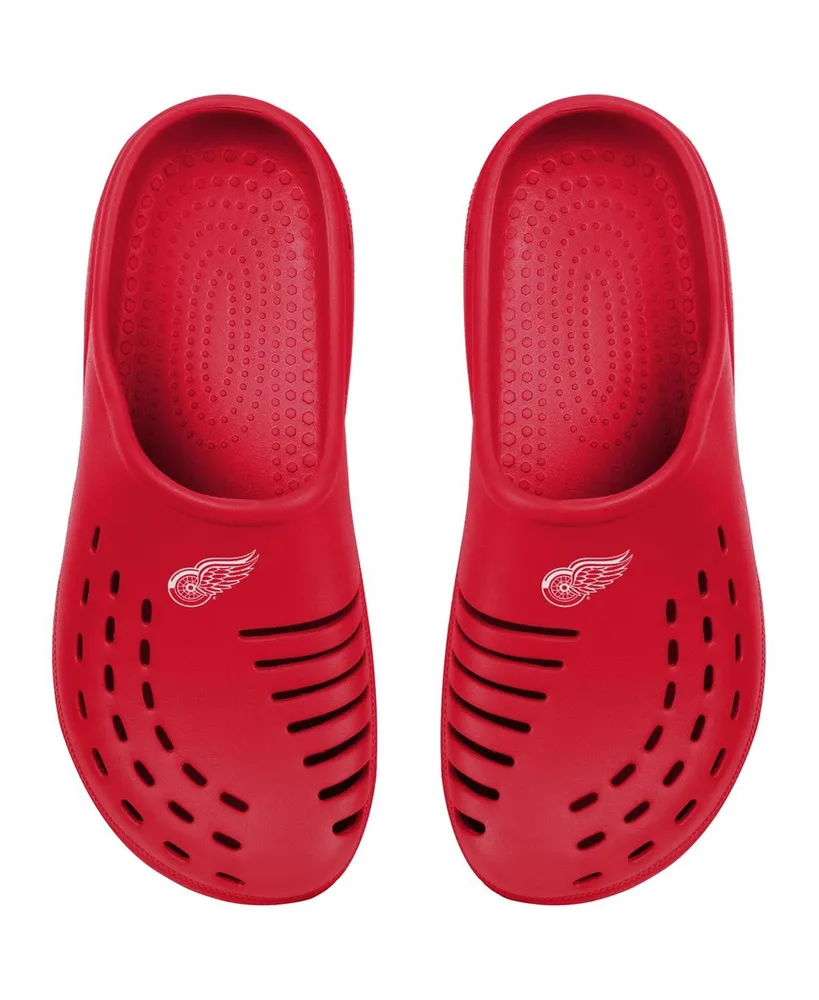 Big Boys and Girls Foco Red Detroit Wings Sunny Day Clogs